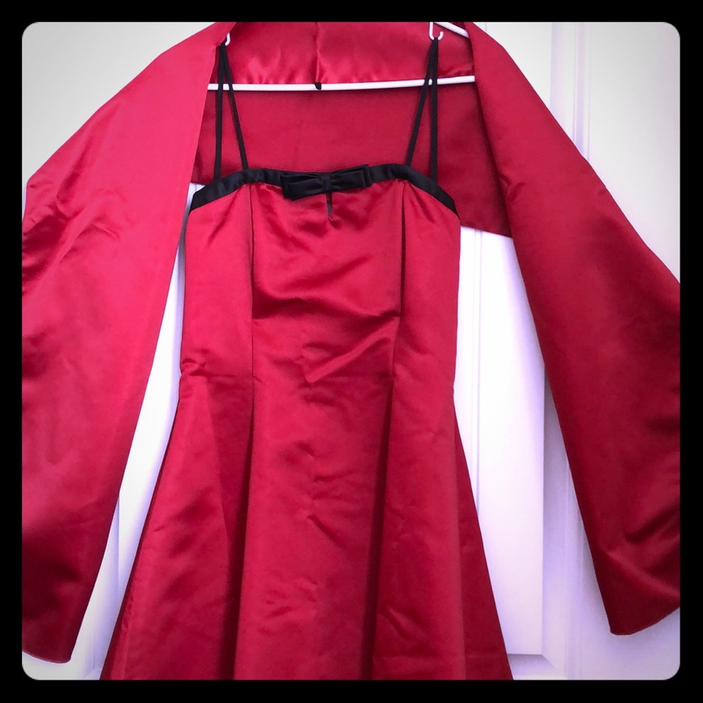 Red vintage bridesmaid dress